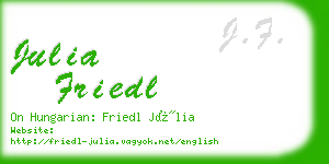 julia friedl business card